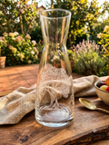 1 Liter Glas Karaffe mit Gravur Lebensbaum