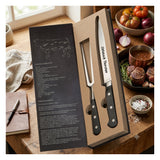 Steak-Set Fleischgabel, Fleischmesser mit Chefkoch und Namensgravur