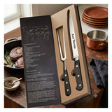 2-teiliges Steak-Set Fleischgabel, Fleischmesser mit Koch und Namensgravur