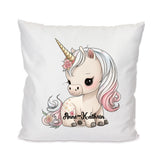 Sweet Unicorn Einhorn personalisierbar - Kissen 40x40cm mit Füllung