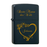 Beste Mama der Welt mit Herz und Name graviertes Zippo