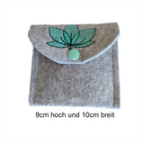 Kleine Gelbörse aus Filz mit Stickerei I Geschenke-Macher