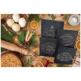 Geschenkidee Schieferuntersetzer mit Gravur weihnachtlich christmas