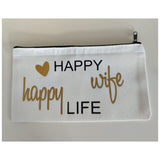 Kosmetiktasche Happy wife happy life