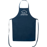 5 Sterne Chefkoch personalisierbare Grillschürze dunkelblau