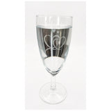 Sektglas mit Herz-Gravur