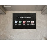 Zuhause Fußmatte mit Schuhen und mit Namen personalisierbar