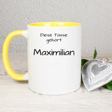 Ich könnte, wenn ich wollte, aber ich will nicht. Diese Tasse gehört "Name" mit Faultier - Tasse
