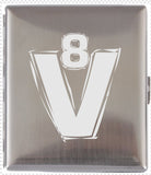 Geschenkidee für V8Liebhaber, ein Zigarettenetui mit einem coolen V8 Motiv graviert