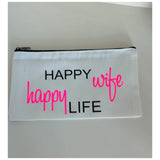 Kosmetiktasche Happy wife happy life