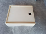 Holzbox mit Schiebedeckel 100x120x32mm