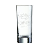 Beste Mama/Schwester der Welt - Longdrinkglas