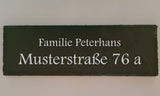 Schiefer Hausnummer 30x10x0,7cm graviert personalisierbar