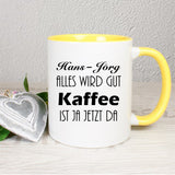 Alles wird gut Tasse personalisierbar mit Name
