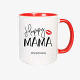 Happy Mama - personalisierte Tasse in verschiedenen Farben zur Auswahl