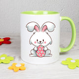 Hase mit Ei - personalisierbar - Tasse