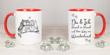 Eulen auf Ast - Du und Ich Hand in Hand auf dem Weg ins Wunderland Tasse