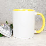Tasse Weiß/Hellgelb - zum selber gestalten