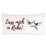 Komm kuscheln / Lass mich in Ruhe! - Wendekissen (2-seitig bedruckt) 80x40cm Longkissen mit Füllung