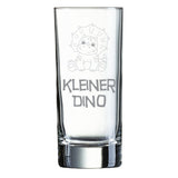 Longdrinkglas graviert mit Motiv: Kleiner Dino