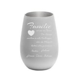 Familie ist wie ein Baum - Windlicht Glas mit Gravur