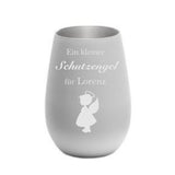Schutzengel - mit Namen personalisiert graviert - Windlicht Glas